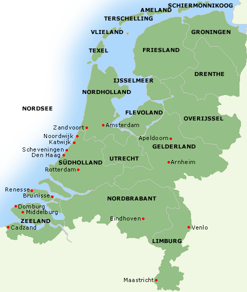 Holland/Niederlande Karte